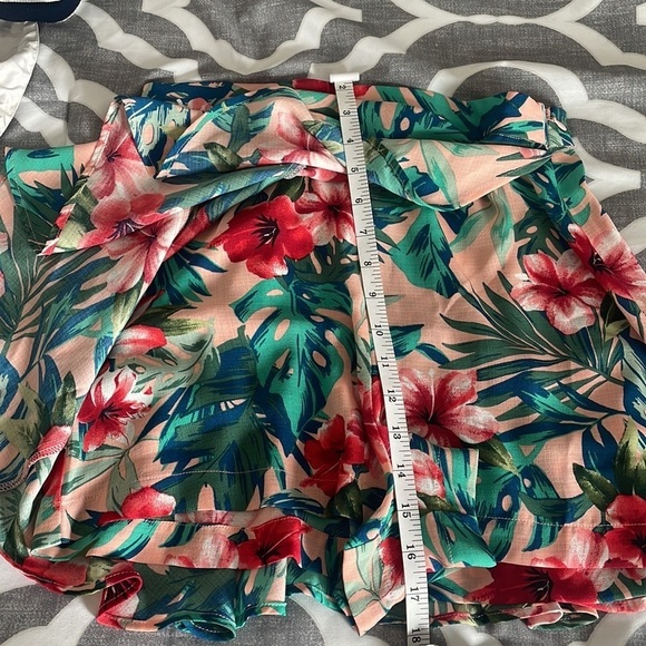 NWT - Lulus Terrifically Tropical Pink Tropical Print Ruffled Skort - Picture 8 of 11